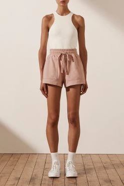 Shona Joy SJ SWEAT SHORT - ROSE DUST 8 Shona Joy SJ SWEAT SHORT - ROSE DUST
