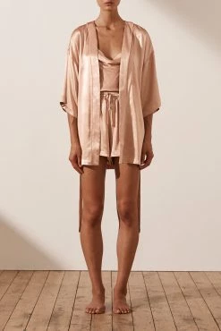 Shona Joy BRIDESMAIDS LA LUNE LOUNGE ROBE - DESERT ROSE 11 Shona Joy BRIDESMAIDS LA LUNE LOUNGE ROBE - DESERT ROSE