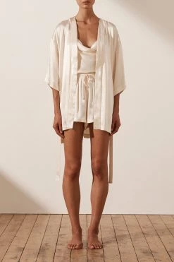Shona Joy LA LUNE LOUNGE ROBE - CREAM