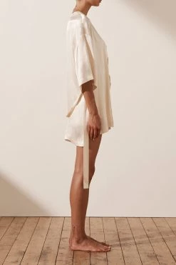 Shona Joy LA LUNE LOUNGE ROBE - CREAM