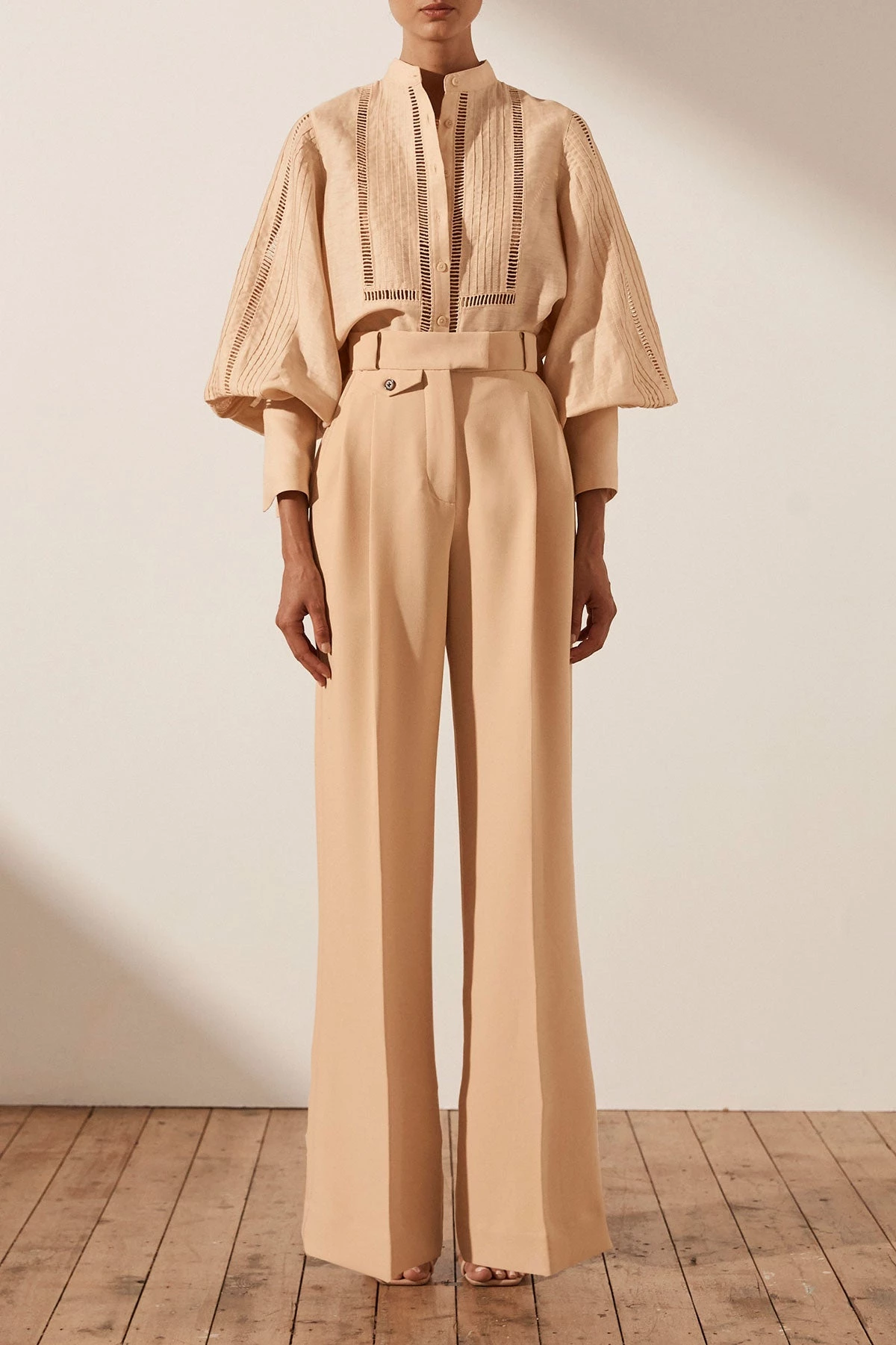 Shona Joy SHORTS & PANTS IVY HIGH WAISTED TAILORED PANT - PEANUT BUTTER 9 Shona Joy SHORTS & PANTS IVY HIGH WAISTED TAILORED PANT - PEANUT BUTTER