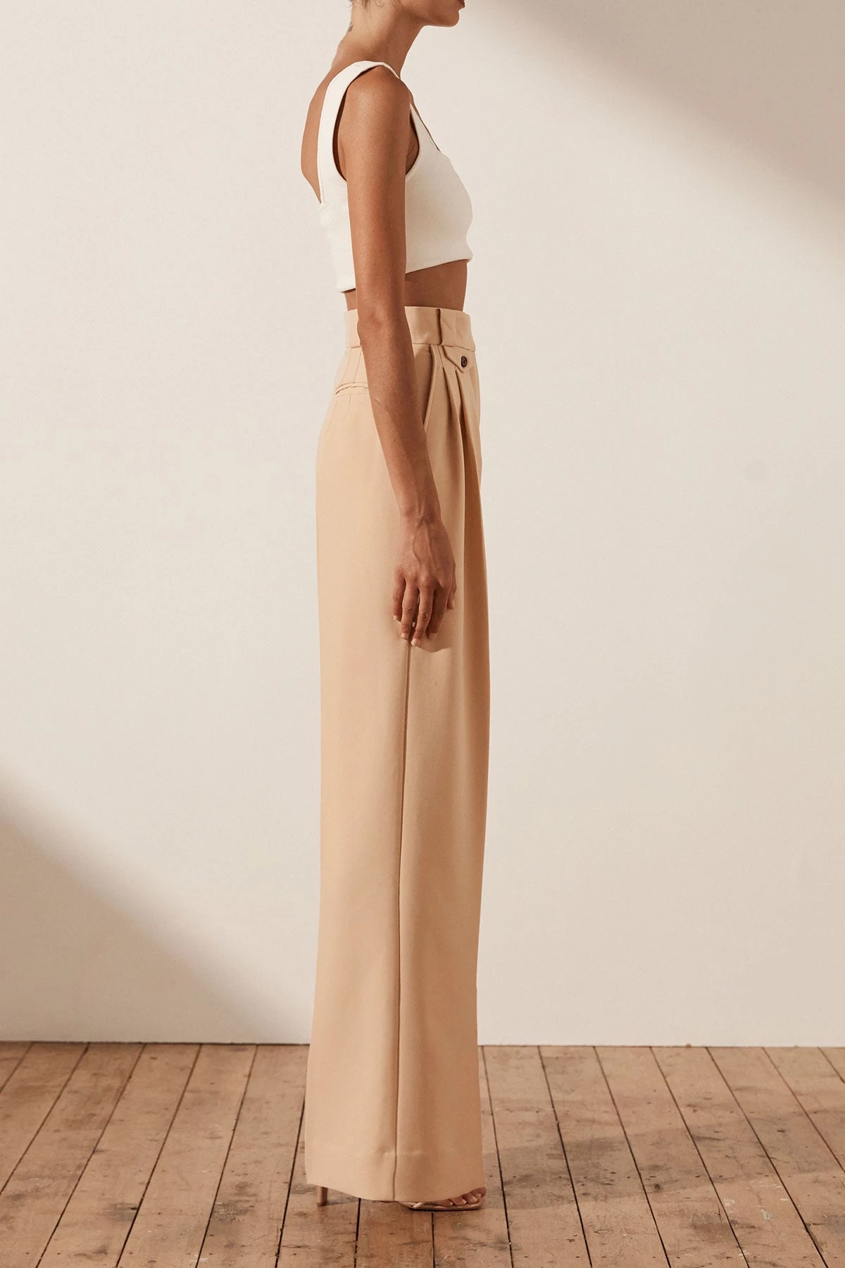 Shona Joy SHORTS & PANTS IVY HIGH WAISTED TAILORED PANT - PEANUT BUTTER 6 Shona Joy SHORTS & PANTS IVY HIGH WAISTED TAILORED PANT - PEANUT BUTTER