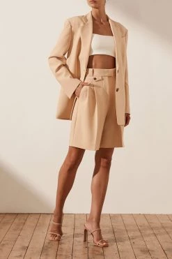 Shona Joy IVY OVERSIZED TAILORED BLAZER - PEANUT BUTTER 12 Shona Joy IVY OVERSIZED TAILORED BLAZER - PEANUT BUTTER