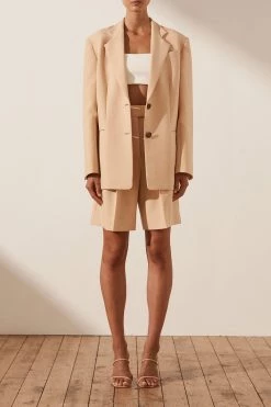 Shona Joy IVY OVERSIZED TAILORED BLAZER - PEANUT BUTTER 10 Shona Joy IVY OVERSIZED TAILORED BLAZER - PEANUT BUTTER
