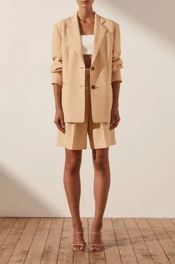 Shona Joy IVY HIGH WAISTED TAILORED SHORT - PEANUT BUTTER SHORTS & PANTS 11 Shona Joy IVY HIGH WAISTED TAILORED SHORT - PEANUT BUTTER SHORTS & PANTS