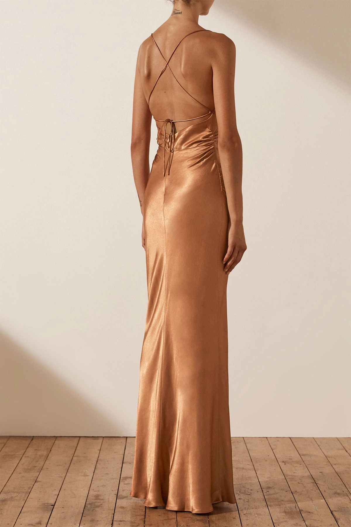 Shona Joy LA LUNE LACE BACK MAXI DRESS - COPPER 7 Shona Joy LA LUNE LACE BACK MAXI DRESS - COPPER