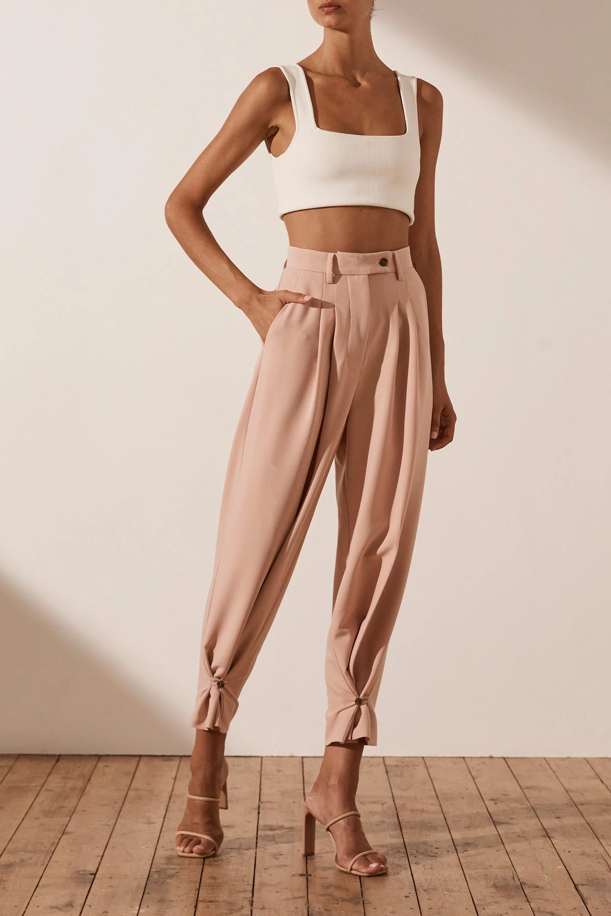 Shona Joy IVY TAILORED PANT - ROSE DUST 5 Shona Joy IVY TAILORED PANT - ROSE DUST