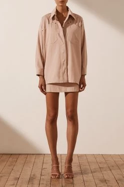 Shona Joy CHIARA MINI SKIRT - ROSE DUST SKIRTS