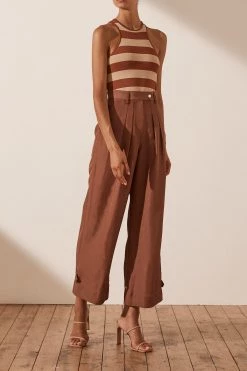 Shona Joy TOPS PARIS RACER BACK TOP - CLAY/TAN 7 Shona Joy TOPS PARIS RACER BACK TOP - CLAY/TAN