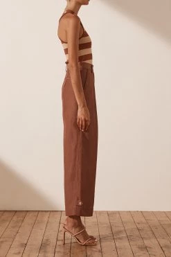 Shona Joy TOPS PARIS RACER BACK TOP - CLAY/TAN 8 Shona Joy TOPS PARIS RACER BACK TOP - CLAY/TAN