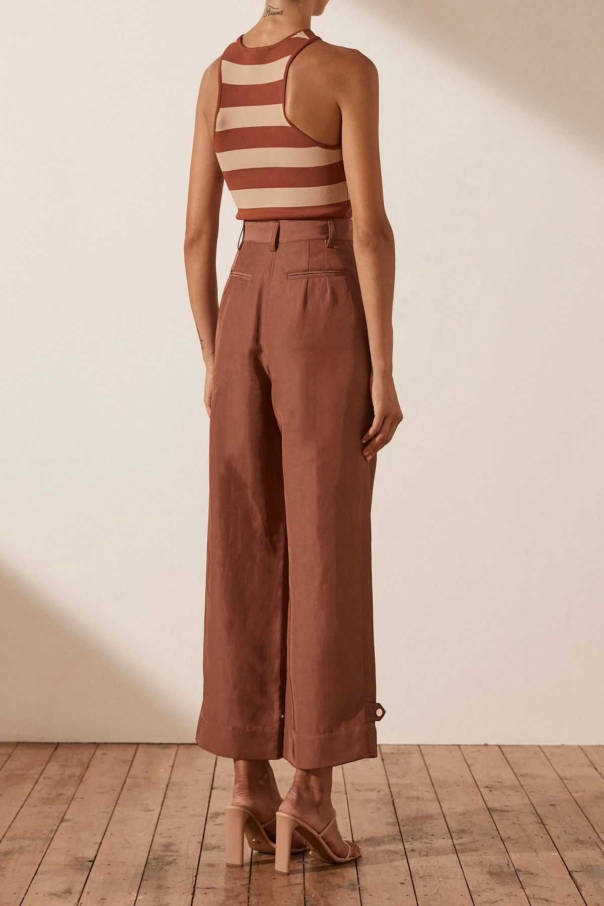 Shona Joy TOPS PARIS RACER BACK TOP - CLAY/TAN 5 Shona Joy TOPS PARIS RACER BACK TOP - CLAY/TAN