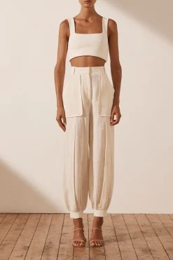 Shona Joy BRIGITTE LINEN HAREM PANT - TOFU