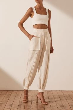 Shona Joy BRIGITTE LINEN HAREM PANT - TOFU