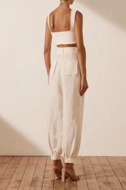 Shona Joy BRIGITTE LINEN HAREM PANT - TOFU