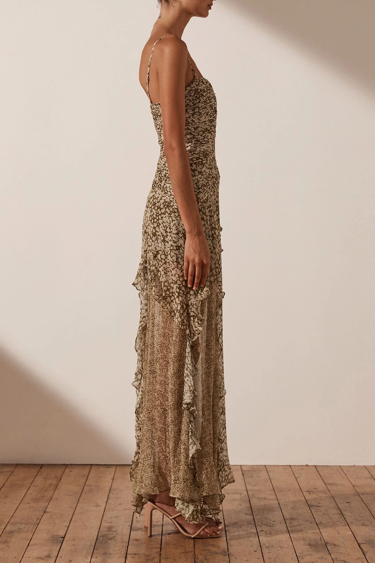 Shona Joy CLAUDETTE RUCHED FRILL MAXI DRESS DRESSES 5 Shona Joy CLAUDETTE RUCHED FRILL MAXI DRESS DRESSES