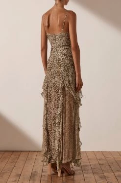 Shona Joy CLAUDETTE RUCHED FRILL MAXI DRESS DRESSES 11 Shona Joy CLAUDETTE RUCHED FRILL MAXI DRESS DRESSES