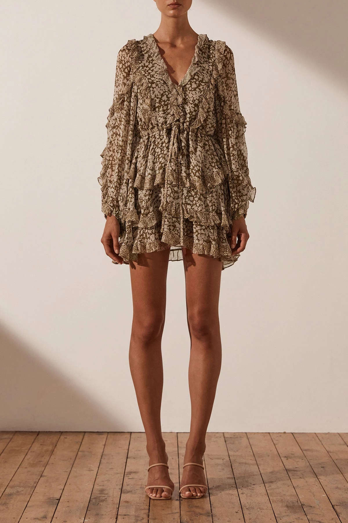 Shona Joy DRESSES CLAUDETTE BALLOON SLEEVE FRILL MINI DRESS 3 Shona Joy DRESSES CLAUDETTE BALLOON SLEEVE FRILL MINI DRESS