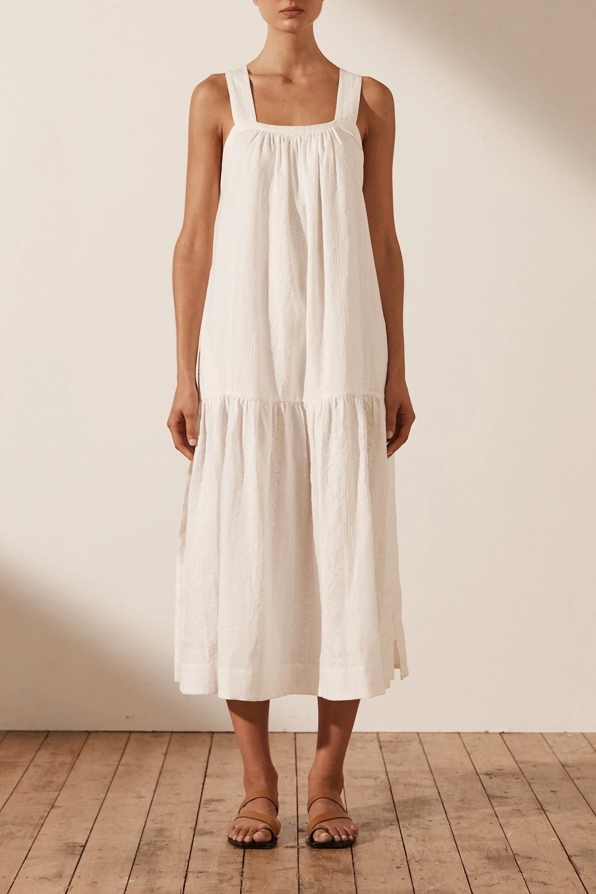 Shona Joy COSMO LINEN LOW BACK MIDI DRESS - RICE DRESSES 4 Shona Joy COSMO LINEN LOW BACK MIDI DRESS - RICE DRESSES