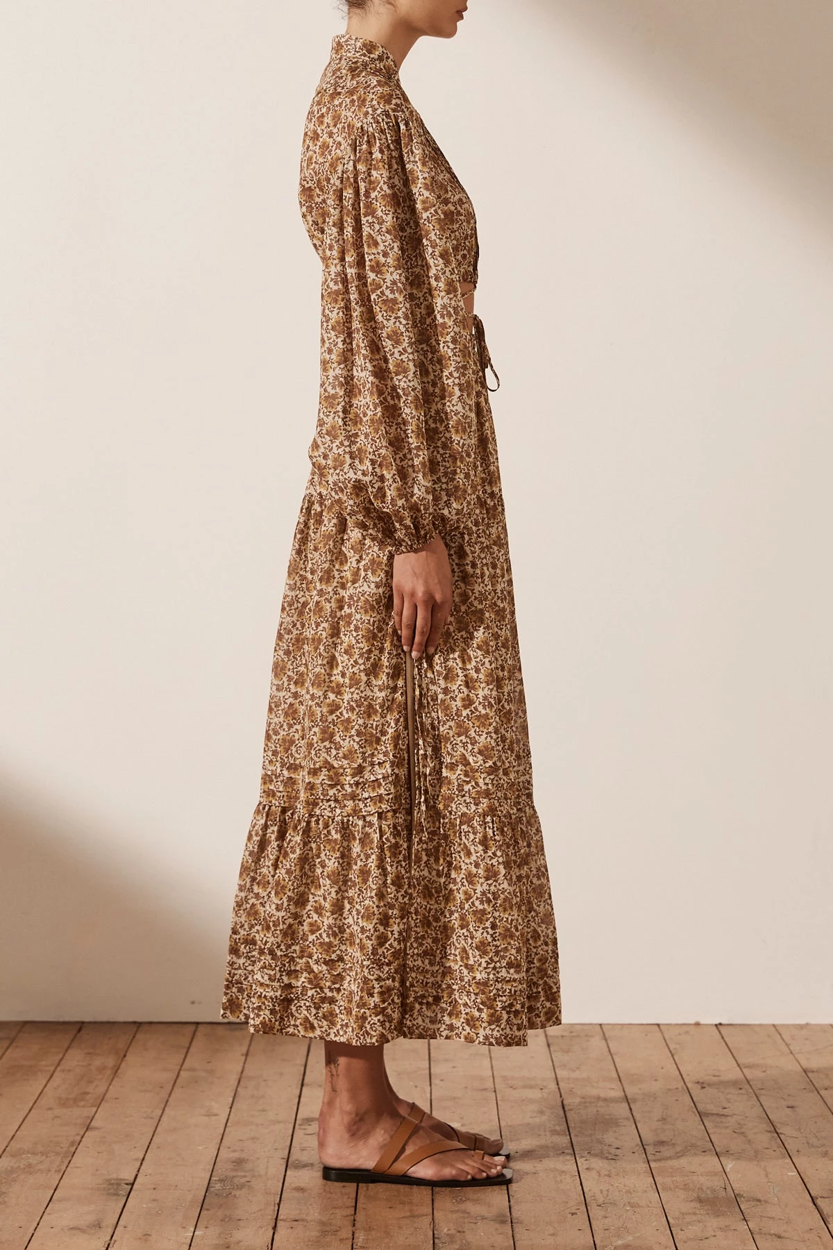 Shona Joy FAUNA PIN TUCK DRAWSTRING SHIRT 5 Shona Joy FAUNA PIN TUCK DRAWSTRING SHIRT