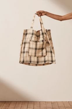 Shona Joy INDRA LINEN OVERSIZED TOTE BAG ACCESSORIES