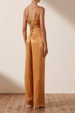 Shona Joy TOPS ALMA OPEN BACK BRALETTE - TURMERIC