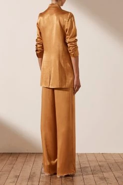 Shona Joy ALMA DOUBLE BREASTED BLAZER - TURMERIC
