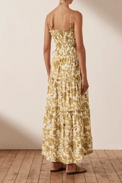 Shona Joy SAFFRON SHIRRED TIERED MIDI DRESS 11 Shona Joy SAFFRON SHIRRED TIERED MIDI DRESS