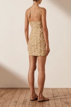Shona Joy DRESSES ORION LINEN FITTED MINI DRESS