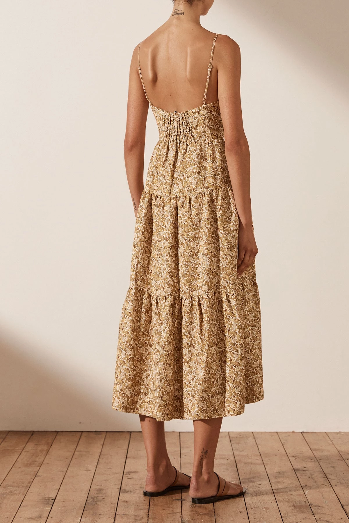 Shona Joy DRESSES ORION LINEN TIERED MIDI DRESS 6 Shona Joy DRESSES ORION LINEN TIERED MIDI DRESS