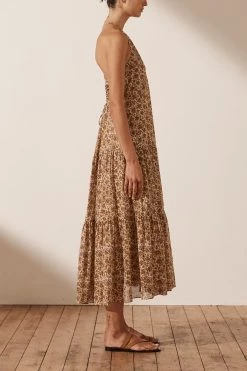 Shona Joy FAUNA BACKLESS HALTER MIDI DRESS DRESSES