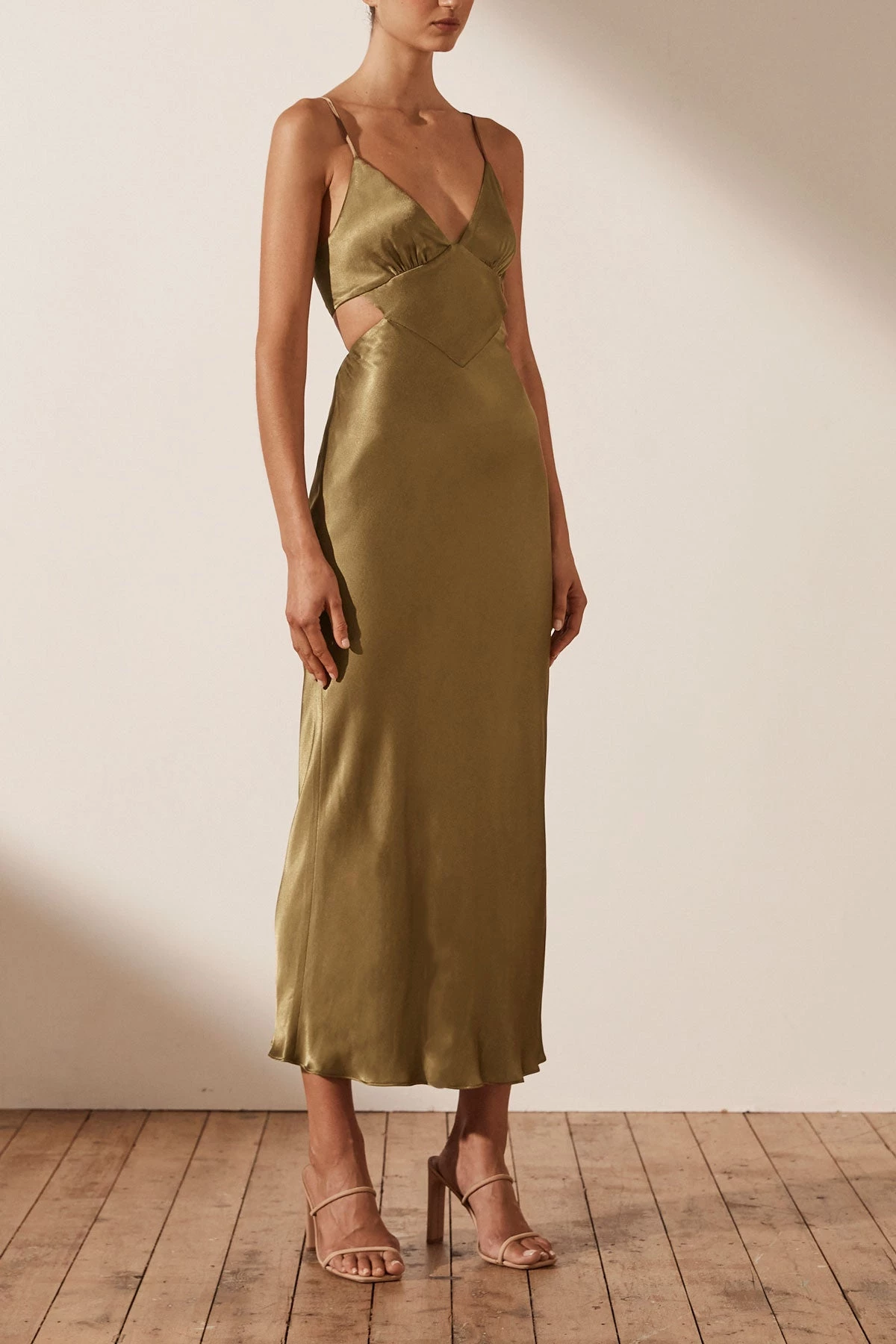 Shona Joy ALMA BACKLESS MIDI DRESS - CUMIN 4 Shona Joy ALMA BACKLESS MIDI DRESS - CUMIN