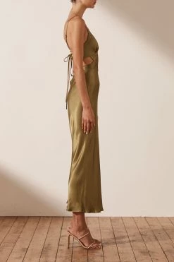 Shona Joy ALMA BACKLESS MIDI DRESS - CUMIN 10 Shona Joy ALMA BACKLESS MIDI DRESS - CUMIN