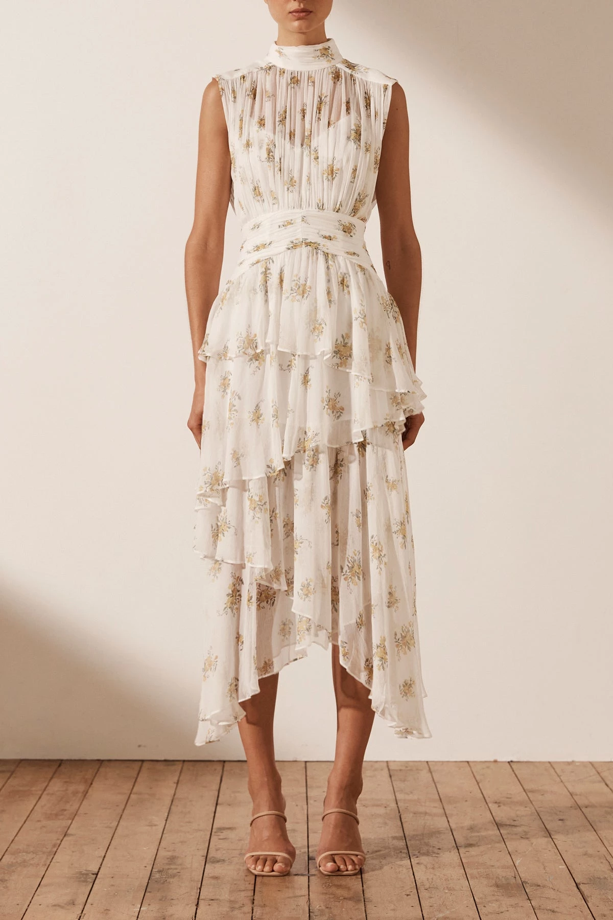 Shona Joy JULIETA SLEEVELESS RUCHED MIDI DRESS DRESSES 3 Shona Joy JULIETA SLEEVELESS RUCHED MIDI DRESS DRESSES