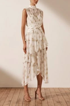 Shona Joy JULIETA SLEEVELESS RUCHED MIDI DRESS DRESSES 9 Shona Joy JULIETA SLEEVELESS RUCHED MIDI DRESS DRESSES