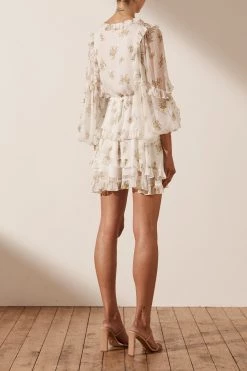 Shona Joy DRESSES JULIETA BALLOON SLEEVE FRILL MINI DRESS