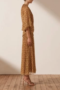 Shona Joy SUNSET CUT OUT BACKLESS MIDI DRESS