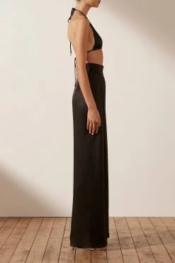 Shona Joy LA LUNE TRIANGLE BRALETTE - BLACK TOPS