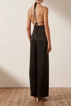 Shona Joy LA LUNE TRIANGLE BRALETTE - BLACK TOPS