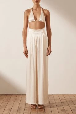 Shona Joy LA LUNE TRIANGLE BRALETTE - CREAM