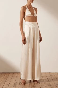 Shona Joy LA LUNE TRIANGLE BRALETTE - CREAM