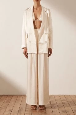 Shona Joy LA LUNE TRIANGLE BRALETTE - CREAM