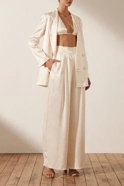 Shona Joy LA LUNE TRIANGLE BRALETTE - CREAM