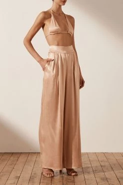 Shona Joy LA LUNE TRIANGLE BRALETTE - DESERT ROSE TOPS