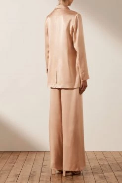 Shona Joy LA LUNE DOUBLE BREASTED BLAZER - DESERT ROSE