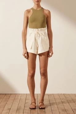 Shona Joy BASIC RACER BACK TOP - BAY LEAF 9 Shona Joy BASIC RACER BACK TOP - BAY LEAF