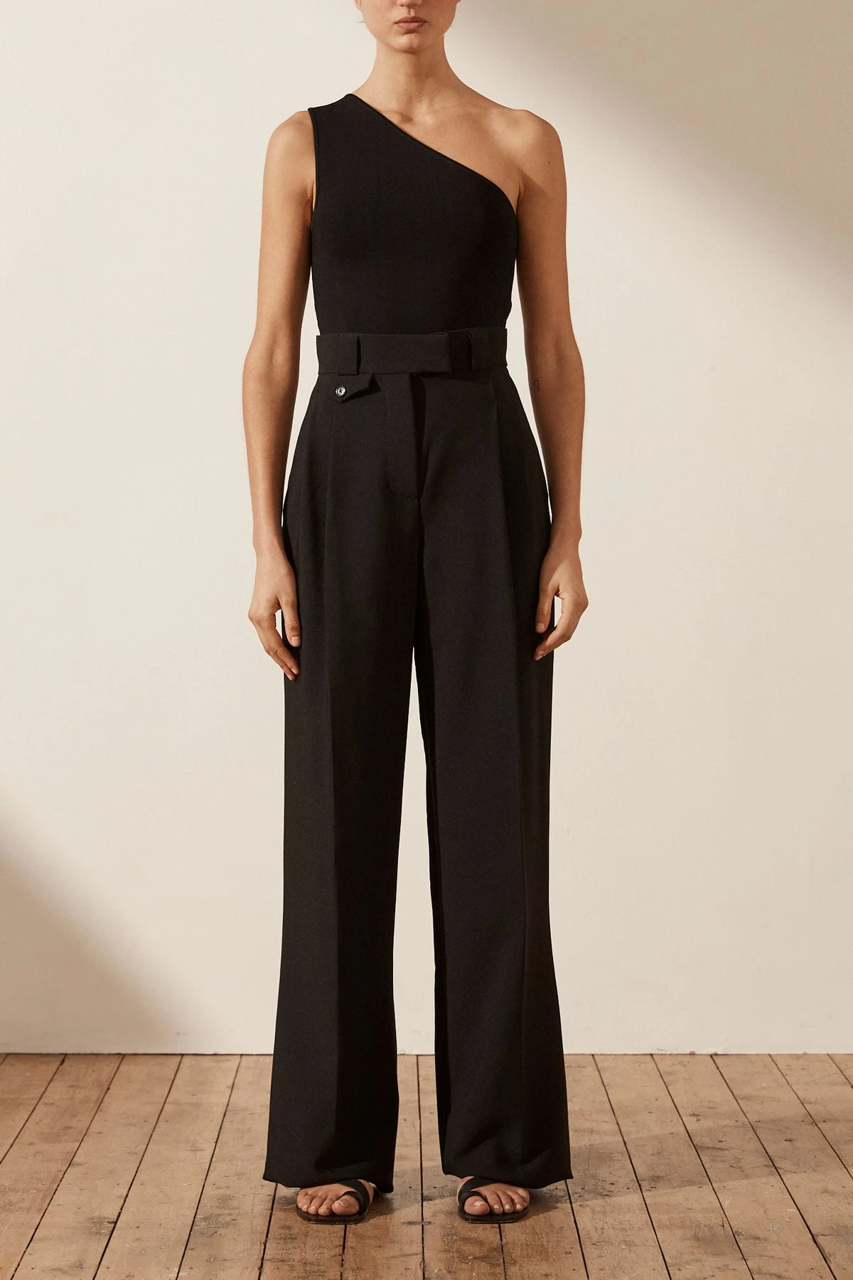 Shona Joy TOPS BASIC ONE SHOULDER TOP - BLACK 3 Shona Joy TOPS BASIC ONE SHOULDER TOP - BLACK