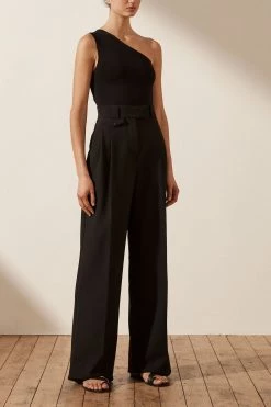 Shona Joy TOPS BASIC ONE SHOULDER TOP - BLACK 10 Shona Joy TOPS BASIC ONE SHOULDER TOP - BLACK