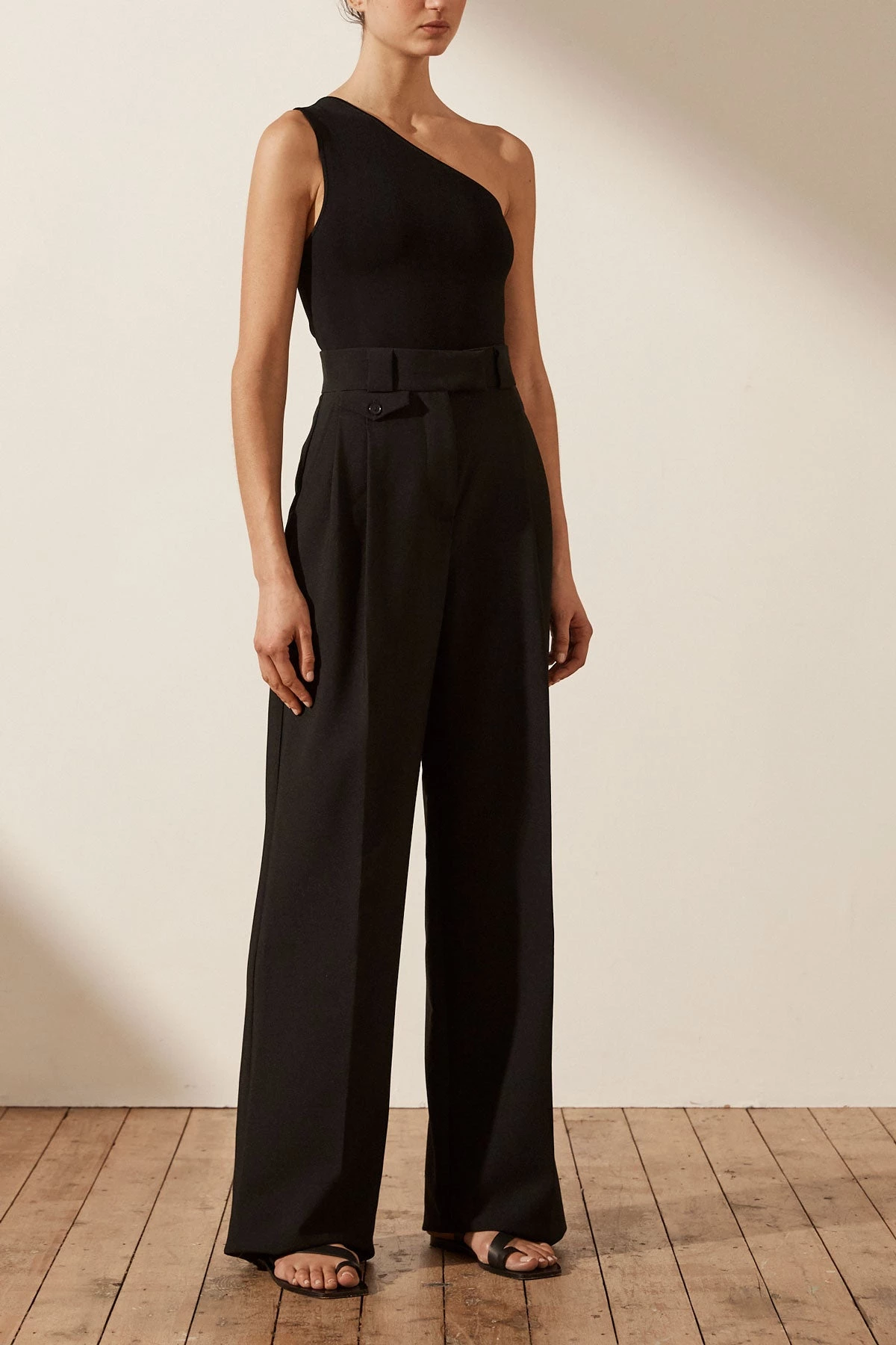 Shona Joy TOPS BASIC ONE SHOULDER TOP - BLACK 4 Shona Joy TOPS BASIC ONE SHOULDER TOP - BLACK