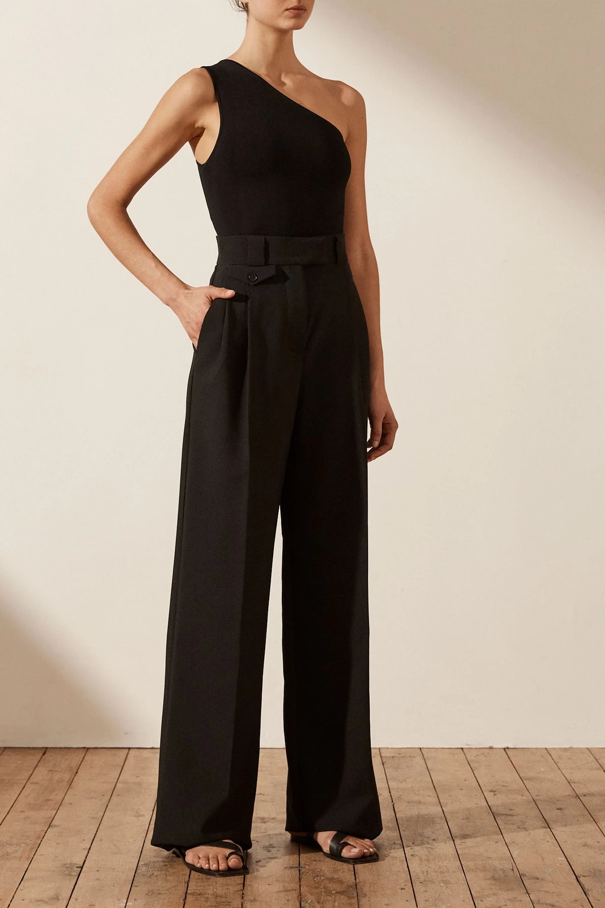 Shona Joy TOPS BASIC ONE SHOULDER TOP - BLACK 5 Shona Joy TOPS BASIC ONE SHOULDER TOP - BLACK