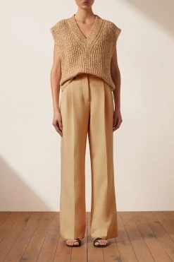 Shona Joy BEST SELLERS OLIVIA VEST - CAMEL/MULTI